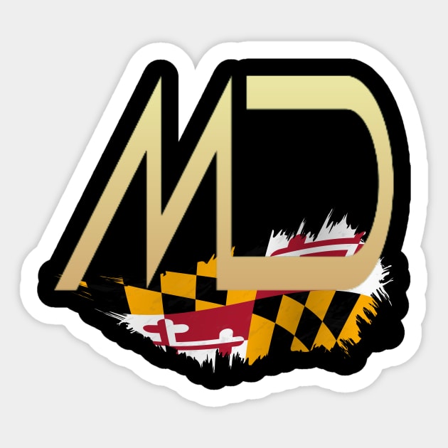 MD STATE FLAG DESIGN Sticker by The C.O.B. Store